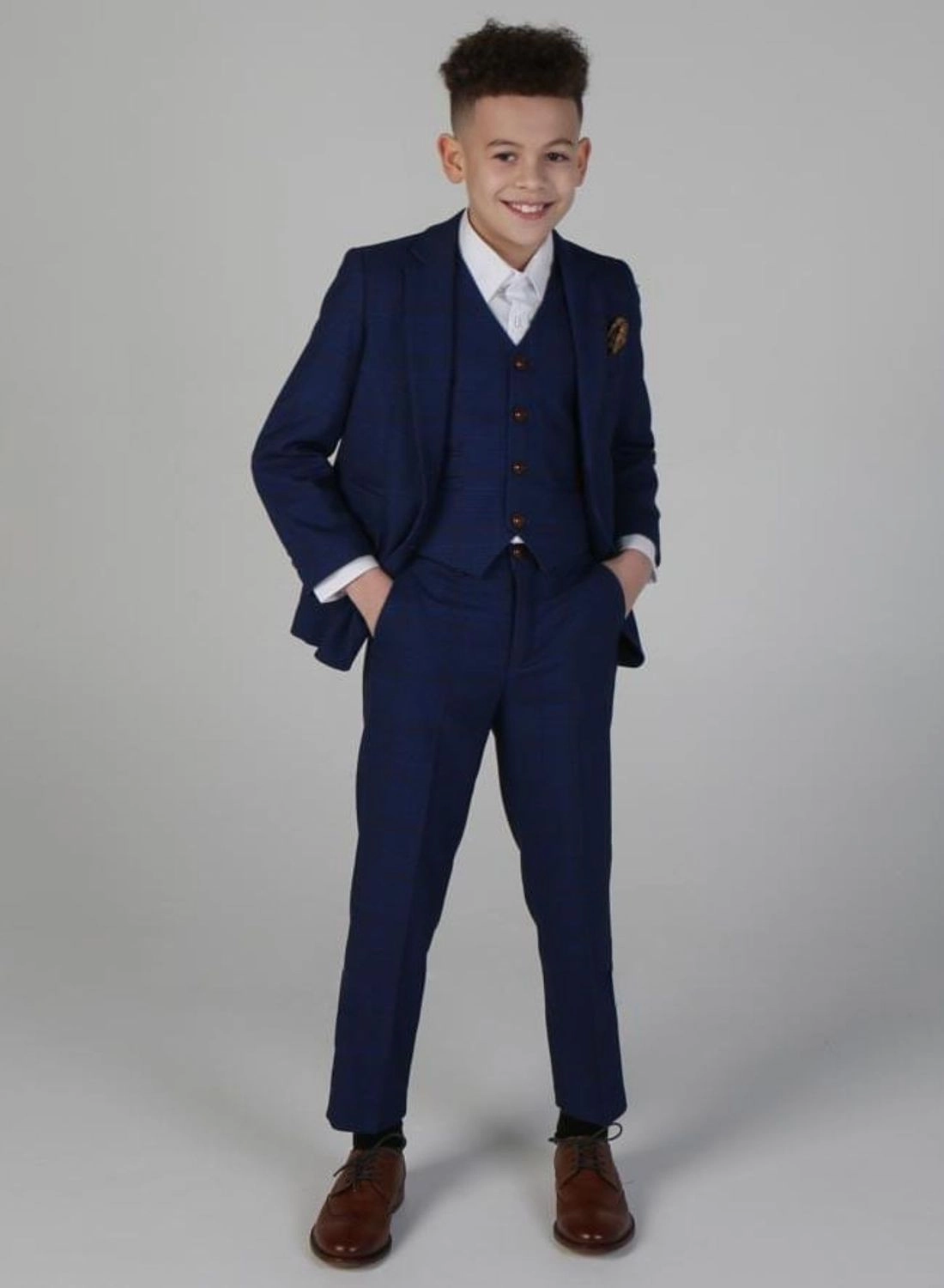 Alex - Check 3 Piece Suit Boys Summer Matching Set