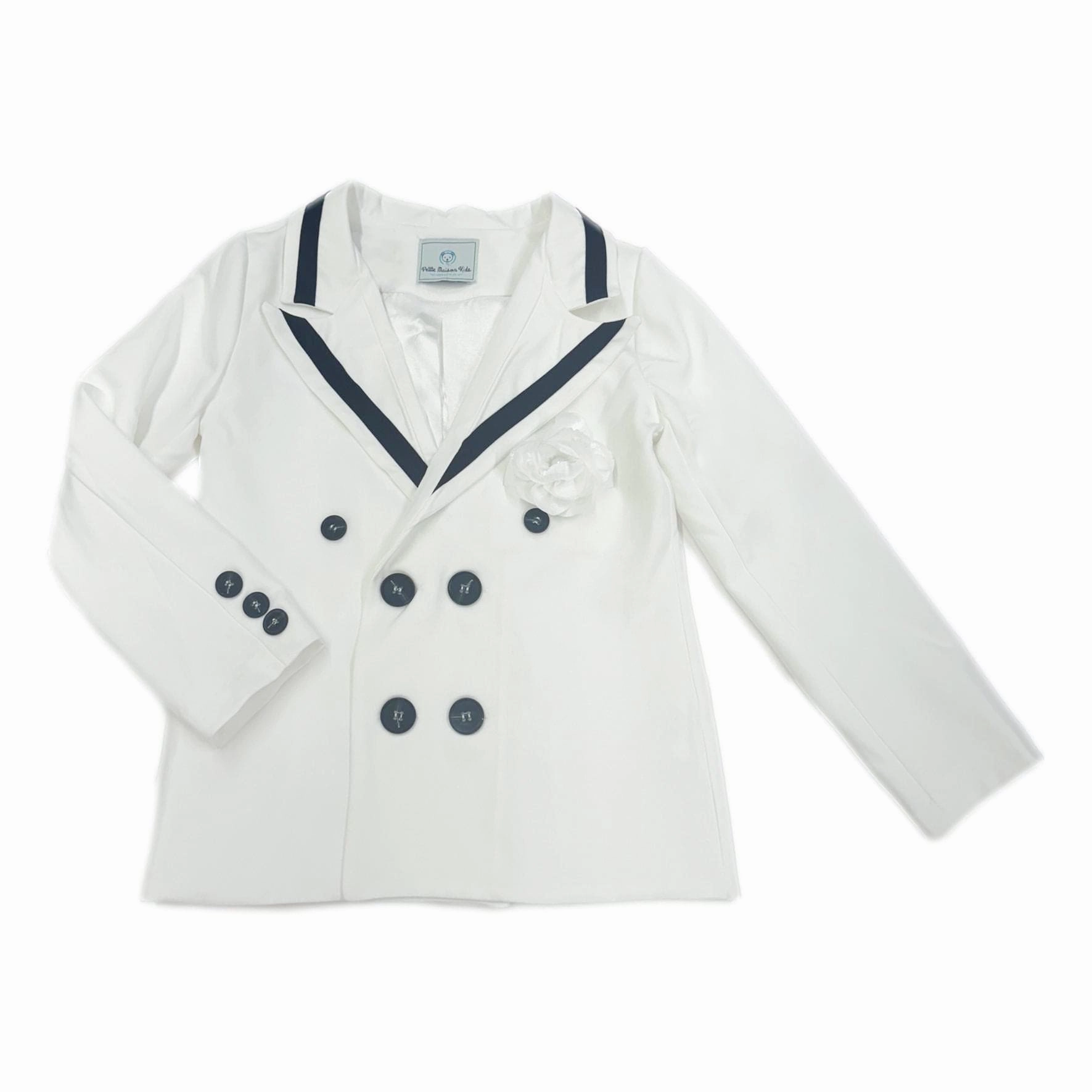 Alex White Boys Blazer With Black Contrast Line winter jackets for boys, lightweight puffer boys