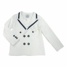 Alex White Boys Blazer With Black Contrast Line winter jackets for boys, lightweight puffer boys