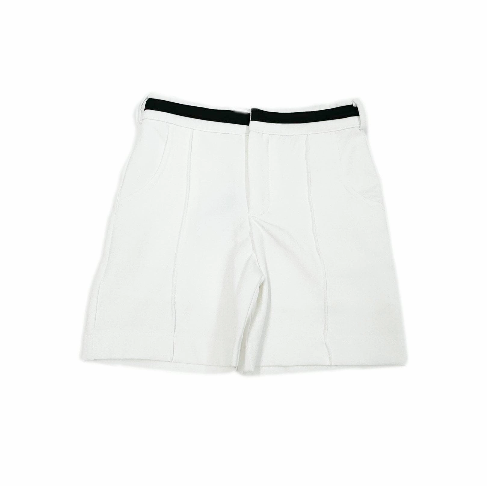 Alex White Shorts With Black Contrast Line boys athletic shorts, cargo shorts boys