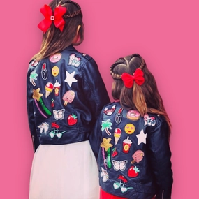 All About The Patch Vegan Leather Jacket girls trench coats, waterproof jackets girls