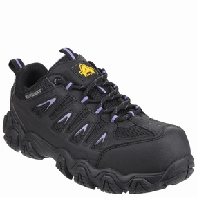 Amblers Safety AS708 Waterproof Non-Metal Ladies Safety Trainer Lightweight Running Shoes,Slip On Athletic Shoes,Breathable Workout Shoes