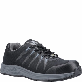 Amblers Safety AS717C Safety Trainer Lightweight Running Shoes,Slip On Athletic Shoes,Breathable Workout Shoes