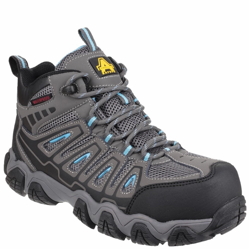 Amblers Safety AS802 Waterproof Non-Metal Ladies Safety Hiker Lightweight Running Shoes,Slip On Athletic Shoes,Breathable Workout Shoes