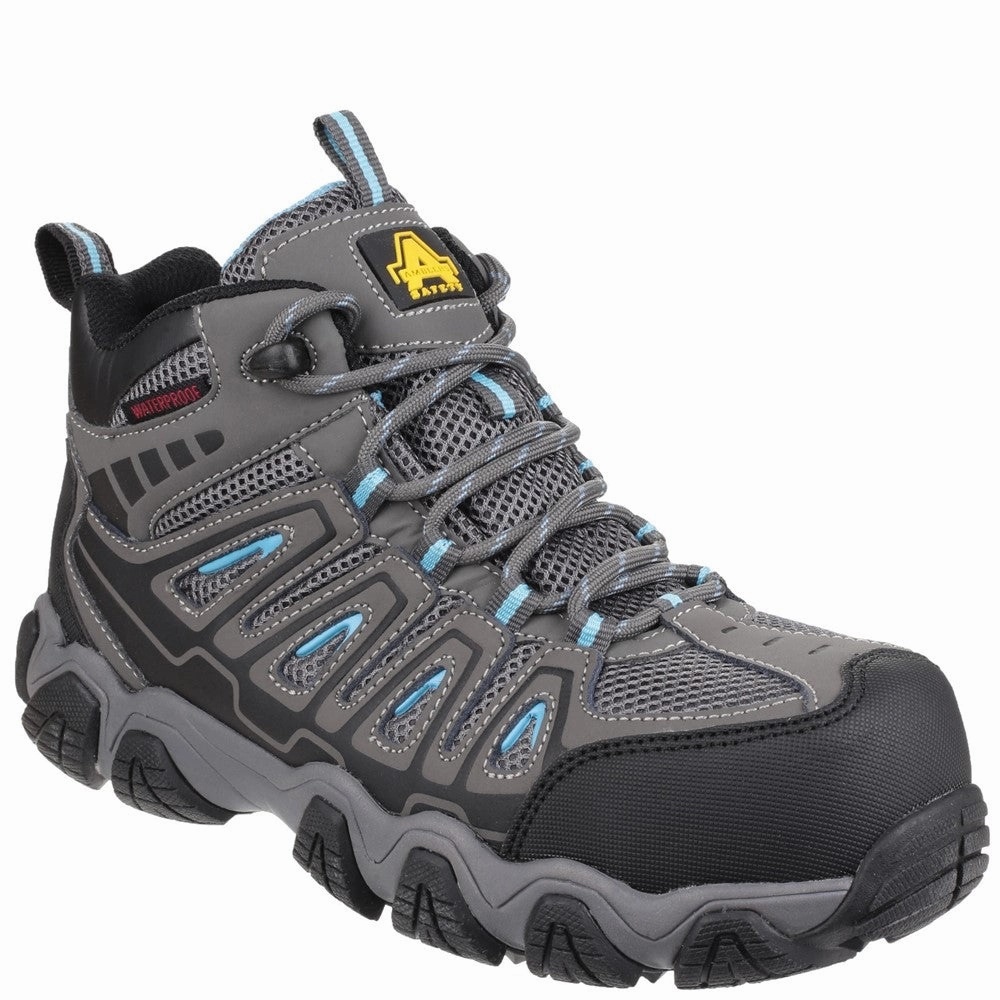 Amblers Safety AS802 Waterproof Non-Metal Ladies Safety Hiker Lightweight Running Shoes,Slip On Athletic Shoes,Breathable Workout Shoes