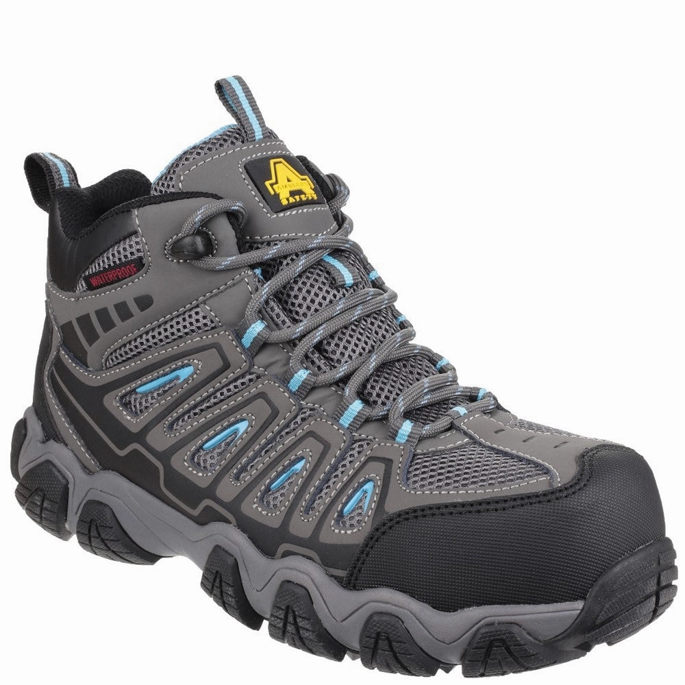 Amblers Safety AS802 Waterproof Non-Metal Ladies Safety Hiker Lightweight Running Shoes,Slip On Athletic Shoes,Breathable Workout Shoes