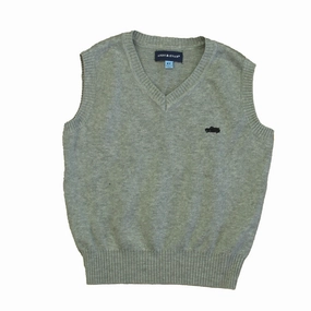 Andy & Evan Boys Gray Sweater Vest boys cable knit, zip up knitwear boys