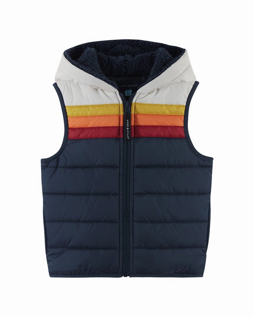 Andy & Evan Hooded Puffer Vest Set Boys Waterproof Parka