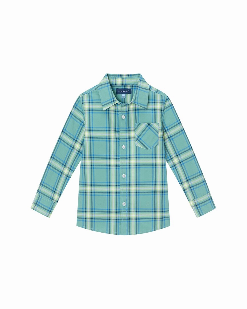 Andy & Evan Plaid Button-Down Shirt ruffle tops girls, long sleeve tees girls