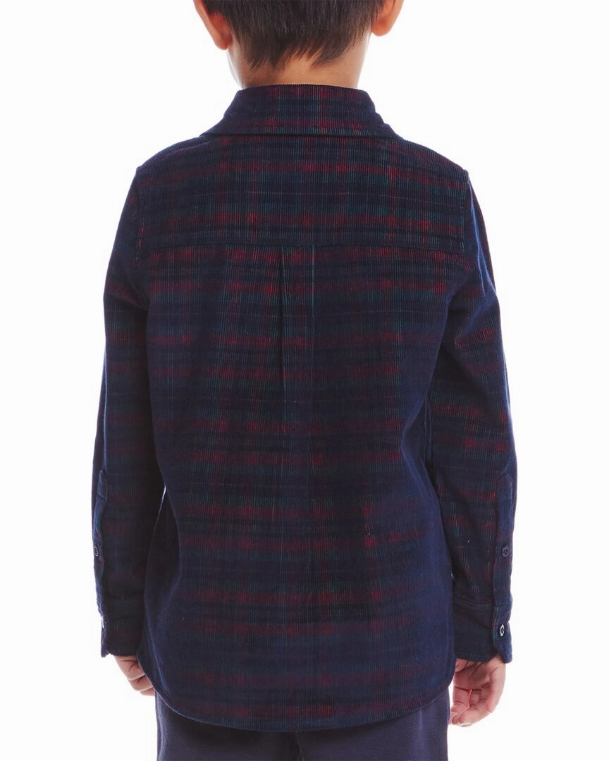 Andy & Evan Plaid Cord Button-Down Boys Henley T Shirt