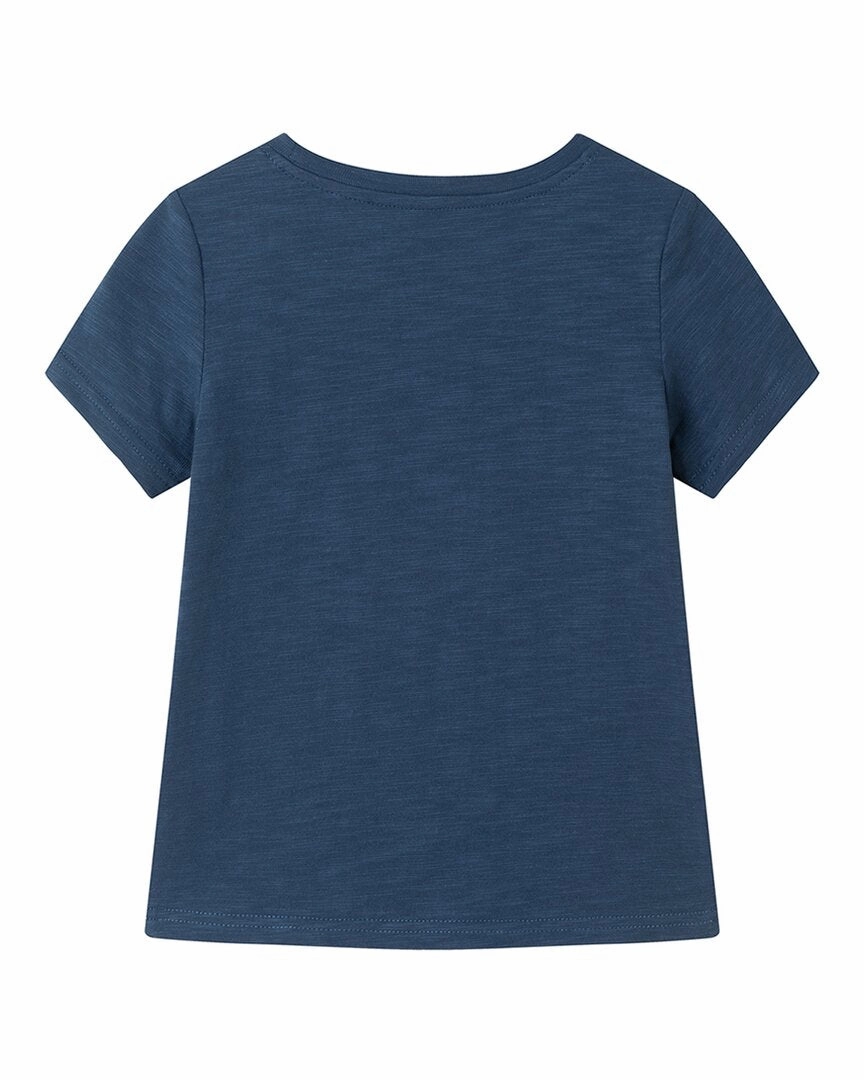 Andy & Evan Slub Croc Applique Graphic T-Shirt Girls Tunic Top