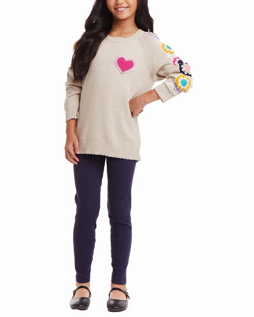 Andy & Evan Tunic Sweater & Jegging ruffle tops girls, long sleeve tees girls