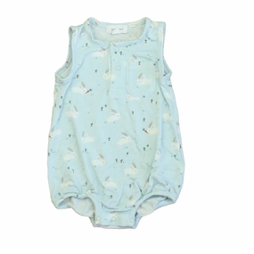 Angel Dear Boys Blue Bunny Romper 2-piece outfit boys, toddler matching sets