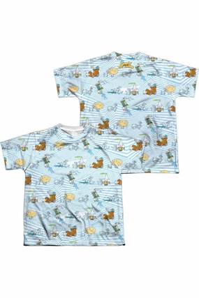 Animaniacs Experiments (Front/Back Print) Short Sleeve Youth Poly Crew Tee / T-Shirt graphic tees for boys, polo shirts boys