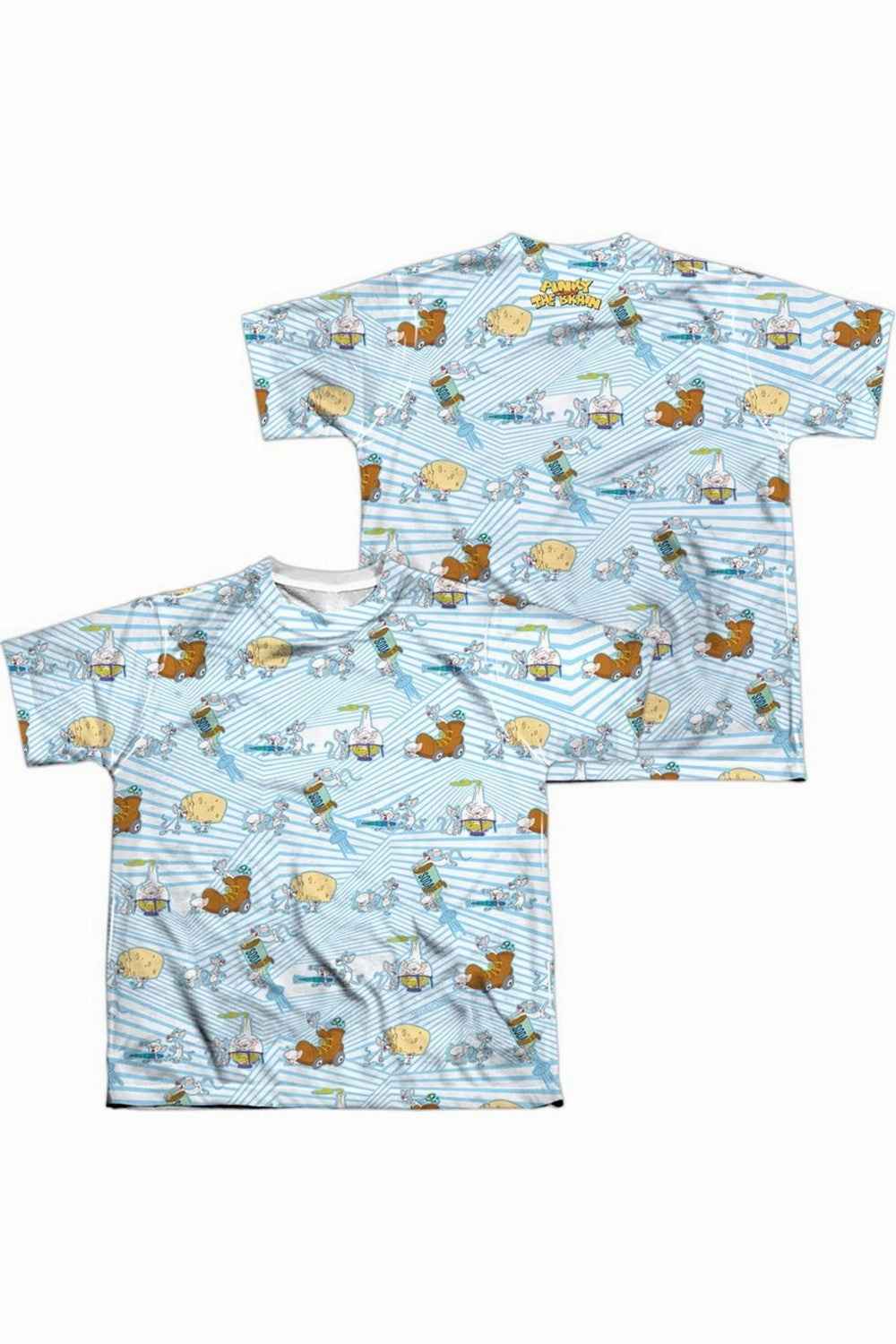 Animaniacs Experiments (Front/Back Print) Short Sleeve Youth Poly Crew Tee / T-Shirt graphic tees for boys, polo shirts boys