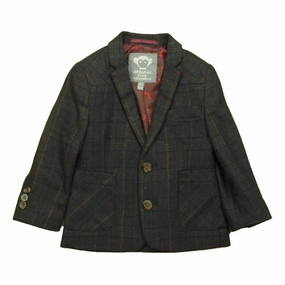Appaman Boys Brown | Blue Plaid Sports Coat winter jackets for boys, lightweight puffer boys
