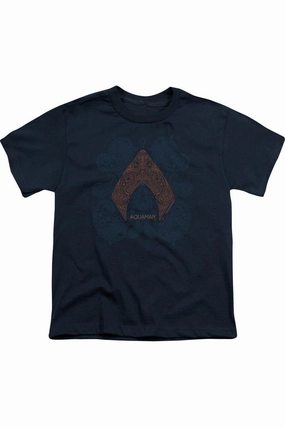 Aquaman Movie Aquaman Paisley Short Sleeve Youth Tee / T-Shirt graphic tees for boys, polo shirts boys