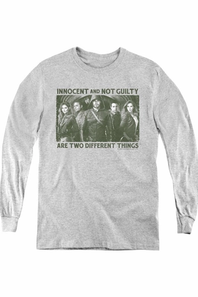 Arrow Not Guilty Youth Long Sleeve Tee / T-Shirt graphic tees for boys, polo shirts boys