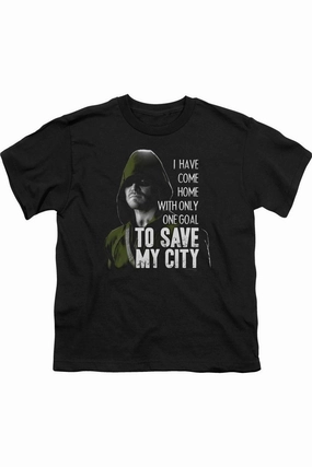 Arrow Save My City Short Sleeve Juvenile Tee / T-Shirt graphic tees for boys, polo shirts boys