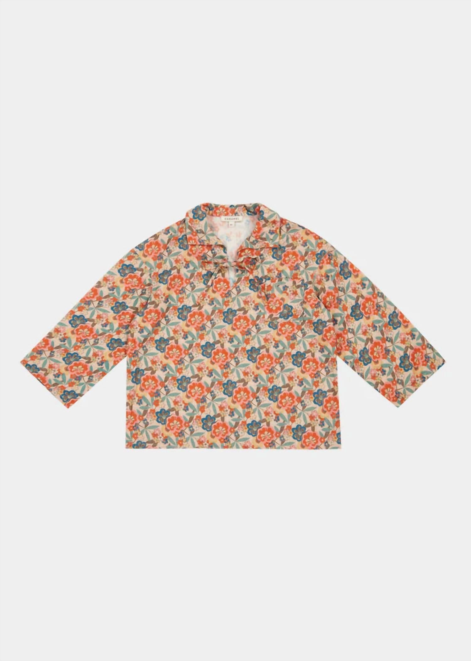 Artichoke Top In Vintage Floral Girls Tunic Top