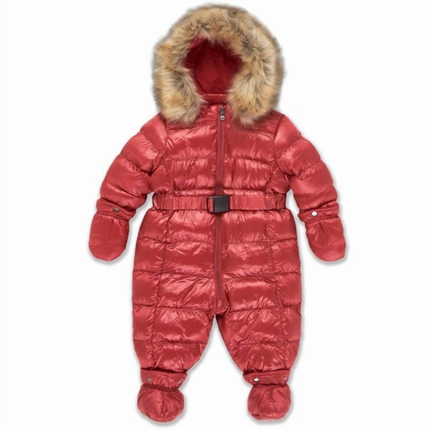 Astoria Snowsuit In Red Girls Sherpa Coat