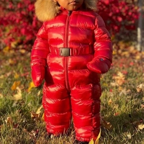 Astoria Snowsuit In Red girls trench coats, waterproof jackets girls