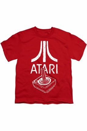 Atari Joystick Logo Short Sleeve Youth Tee / T-Shirt graphic tees for boys, polo shirts boys