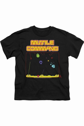 Atari Missle Screen Short Sleeve Juvenile Tee / T-Shirt graphic tees for boys, polo shirts boys