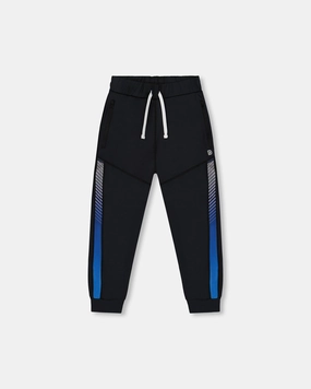 Athletic Pants Blue And Black boys jogger pants, school uniform pants boys