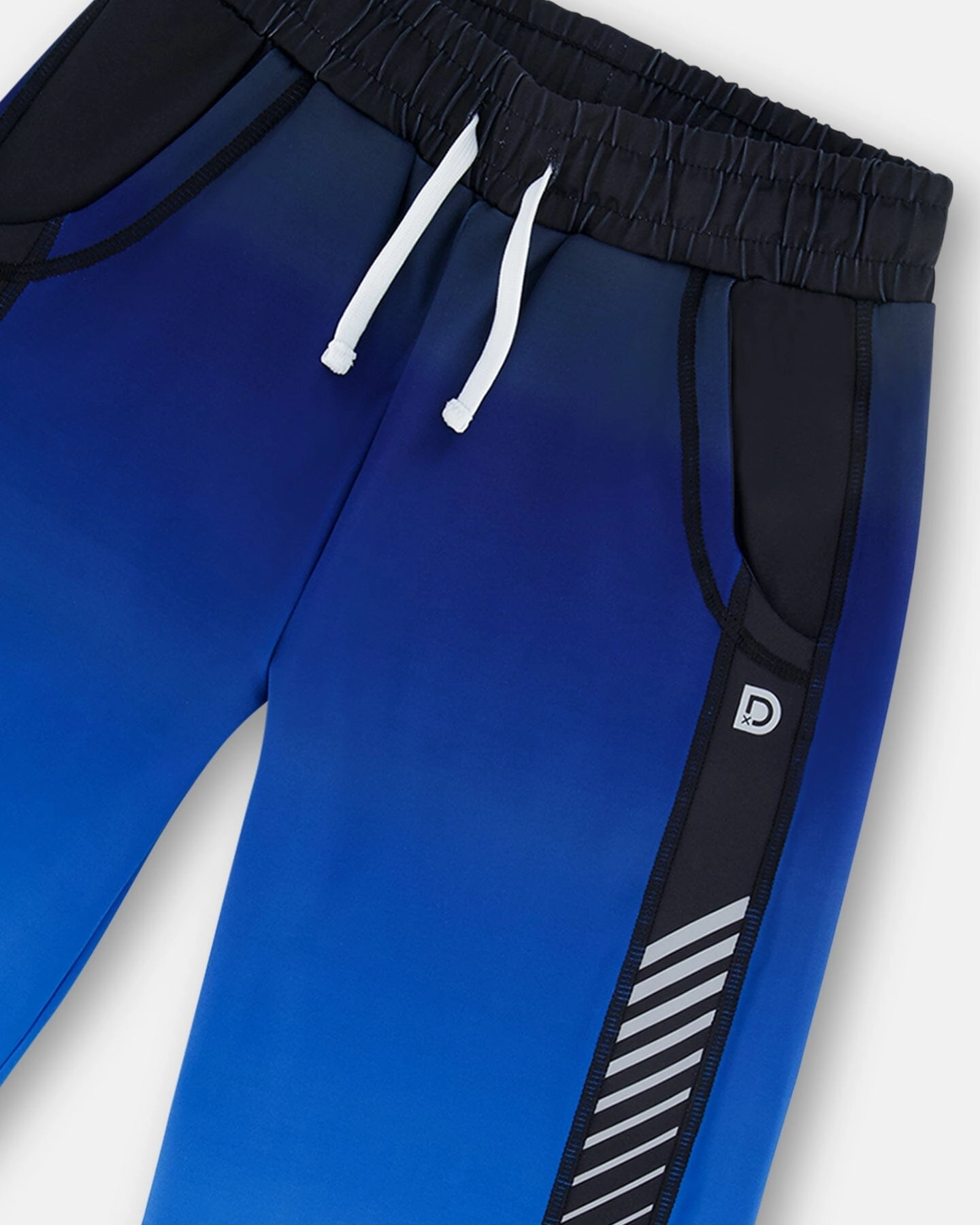 Athletic Shorts Blue And Black Boys Drawstring Athletic Shorts