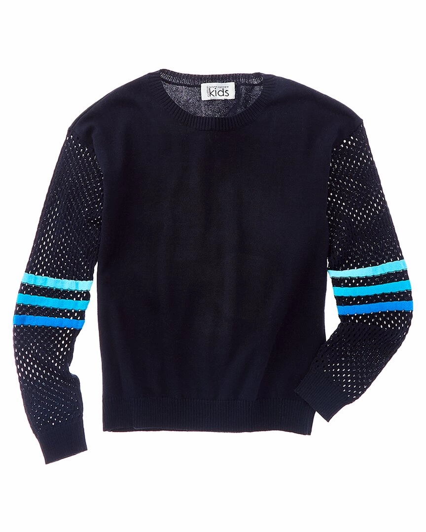 Autumn Cashmere Mesh Sleeve Sweater ruffle tops girls, long sleeve tees girls