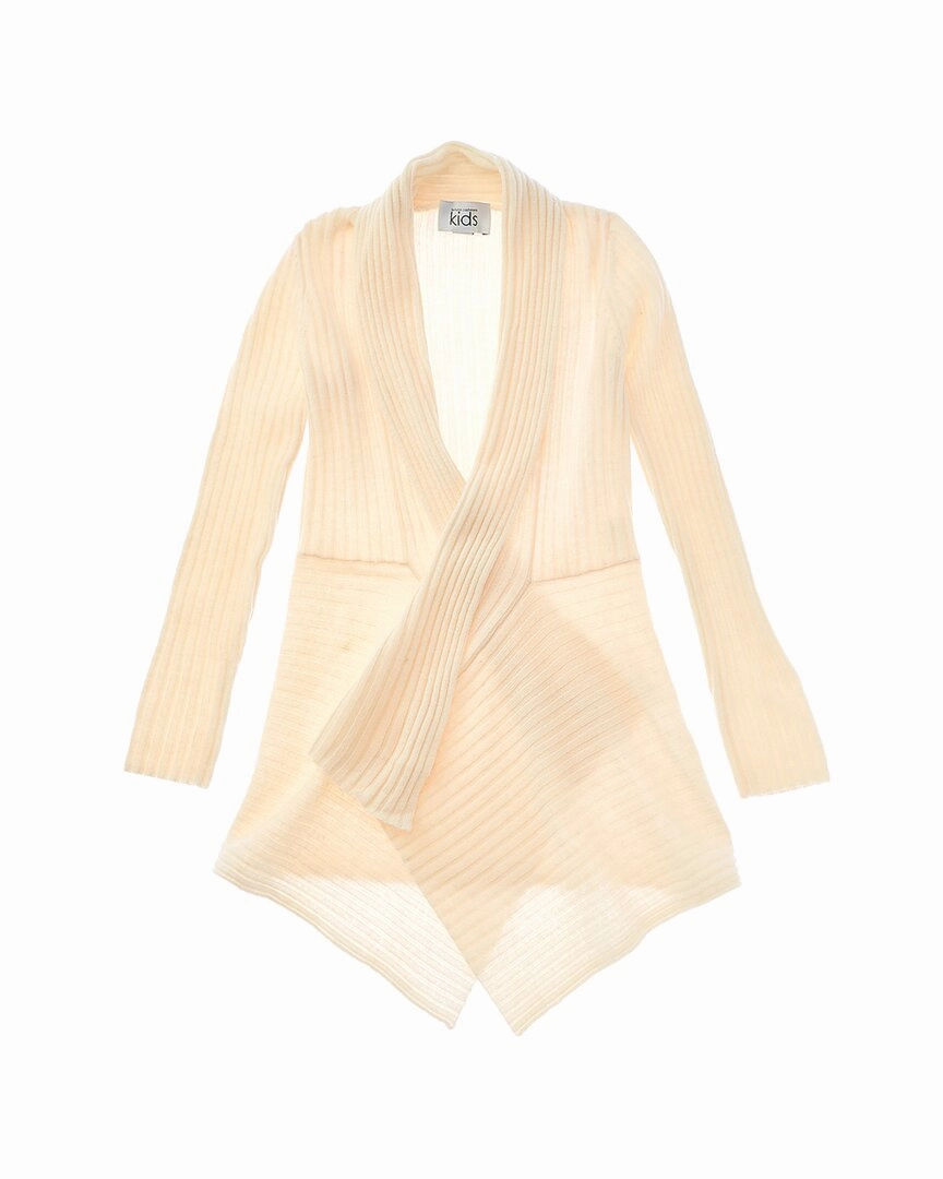 Autumn Cashmere Ribbed Drape Wool & Cashmere-Blend Cardigan ruffle tops girls, long sleeve tees girls
