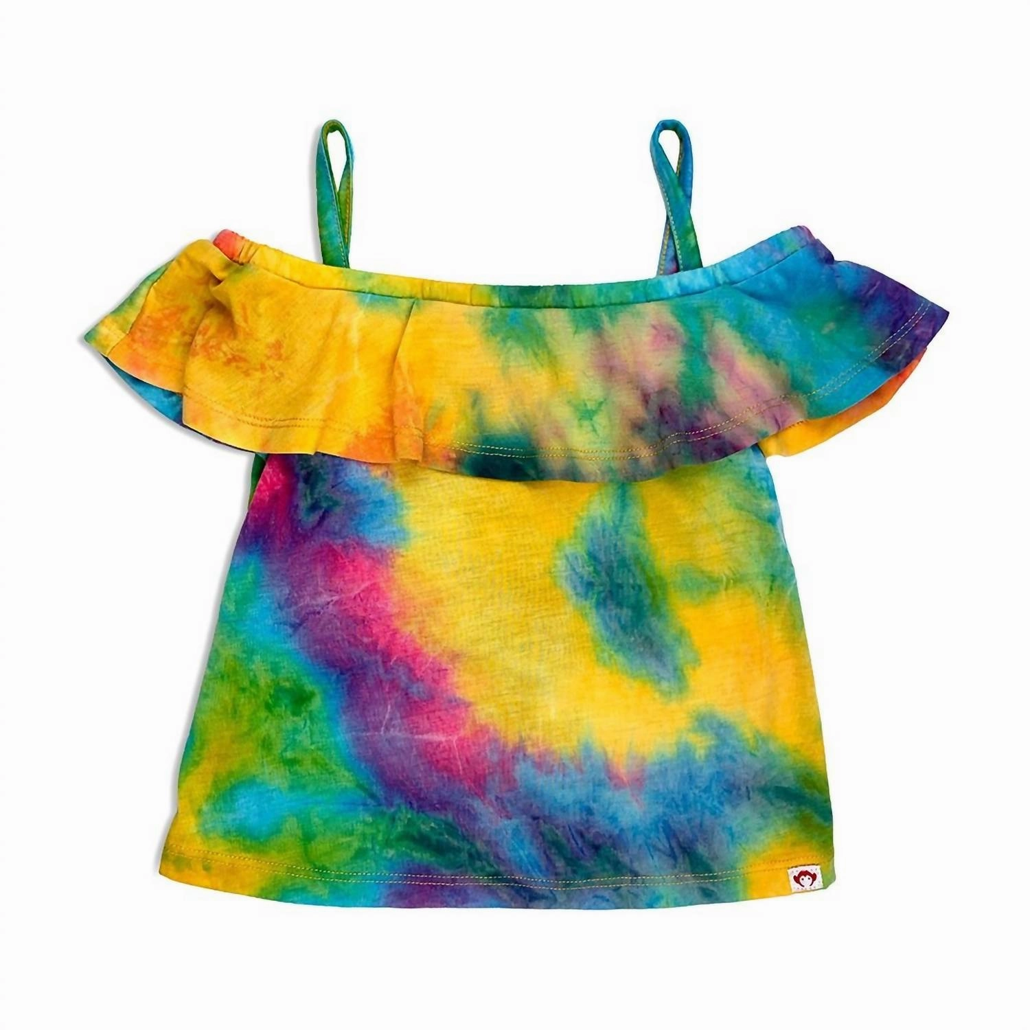 Avila Tank In Happy Tie Dye Girls Tunic Top