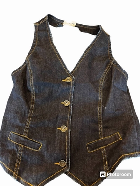 Baby Denim Vest In Black winter jackets for boys, lightweight puffer boys
