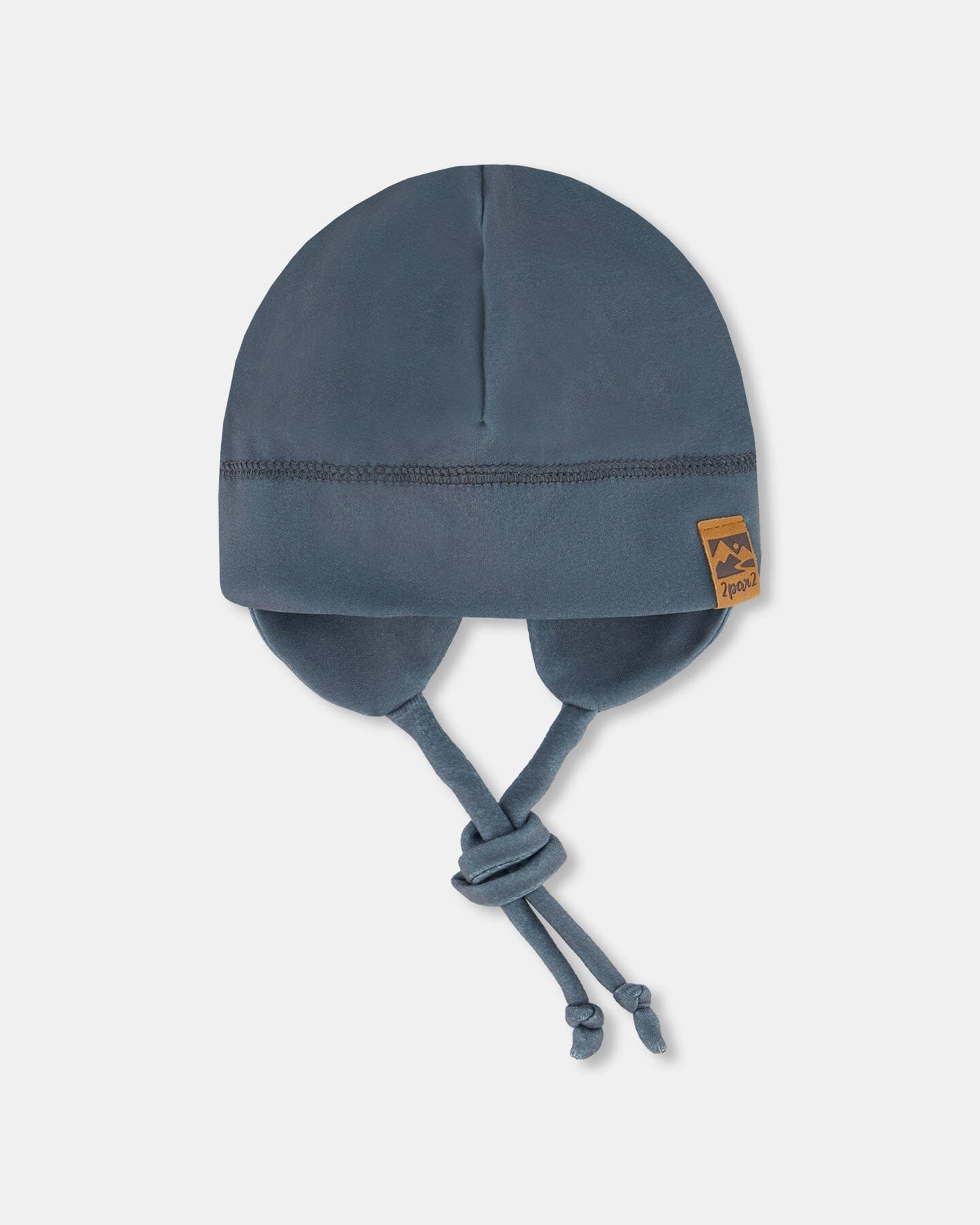 Baby Printed Mid-Season One-Piece Outerwear With Hat Blue And Gray Boys Waterproof Parka