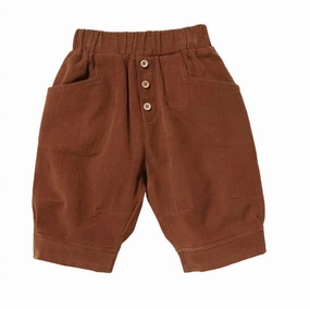 Baby's Leon Pants In Brown girls bermuda shorts, bike shorts girls