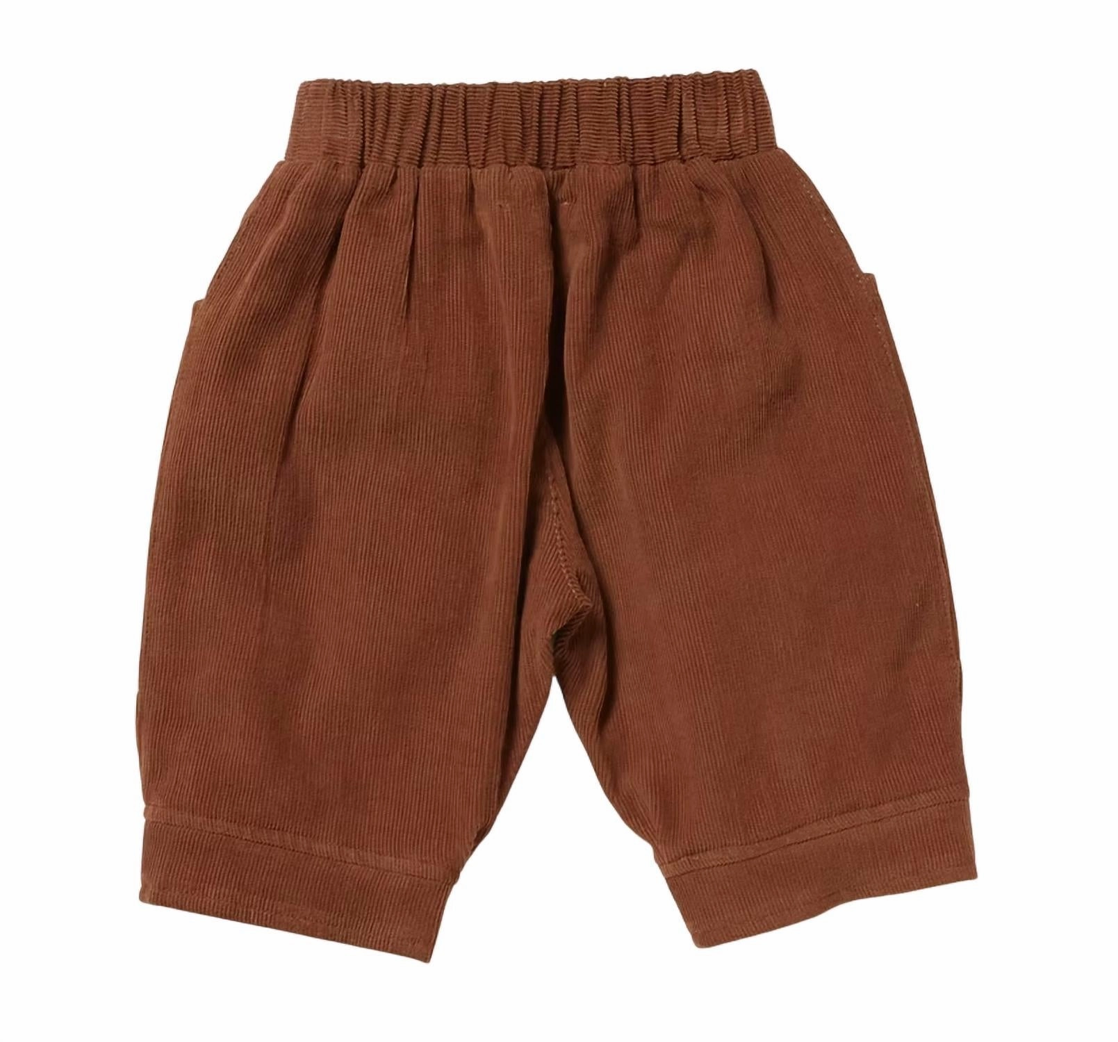 Baby's Leon Pants In Brown Girls Scallop Hem Shorts