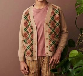 Bailey V-Neck Cardigan In Camel winter jackets for boys, lightweight puffer boys