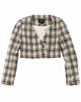 Bardot Miami Boucle Blazer girls trench coats, waterproof jackets girls