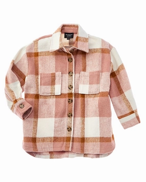 Bardot Talia Check Shacket girls trench coats, waterproof jackets girls