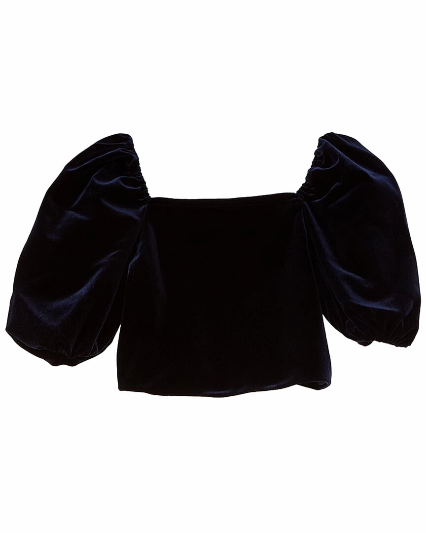 Bardot Wynter Velour Top ruffle tops girls, long sleeve tees girls