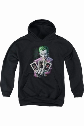 Batman 3 Of A Kind Youth Pull Over Hoodie / Hooded Sweatshirt graphic tees for boys, polo shirts boys