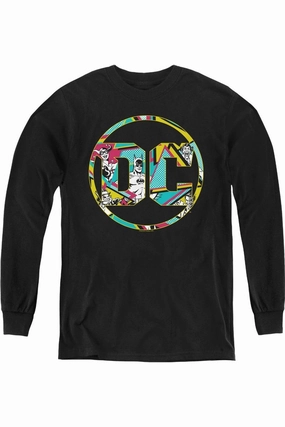 Batman 80s Bat Logo Youth Long Sleeve Sweatshirt graphic tees for boys, polo shirts boys