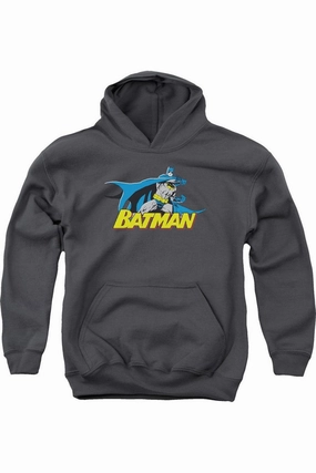 Batman 8 Bit Cape Youth Pull Over Hoodie / Hooded Sweatshirt graphic tees for boys, polo shirts boys