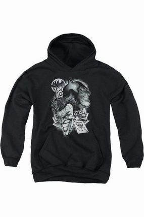 Batman Archenemies Youth Pull Over Hoodie / Hooded Sweatshirt graphic tees for boys, polo shirts boys