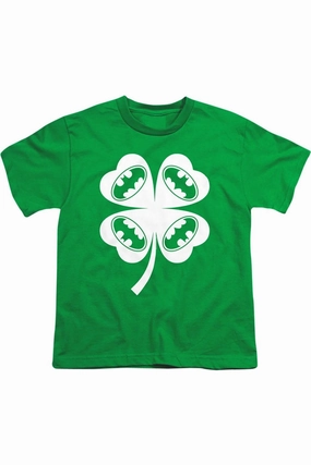 Batman Bat Clover Short Sleeve Youth Tee / T-Shirt graphic tees for boys, polo shirts boys