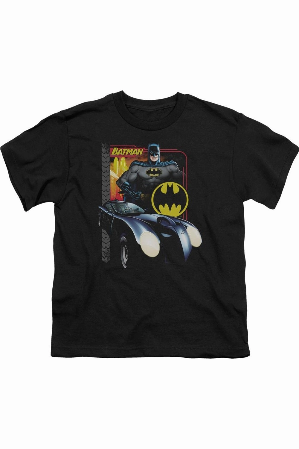 Batman Bat Racing Short Sleeve Youth Tee / T-Shirt graphic tees for boys, polo shirts boys