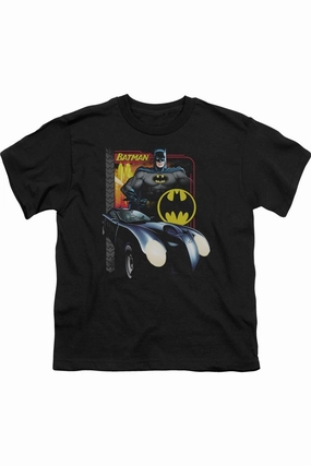 Batman Bat Racing Short Sleeve Youth Tee / T-Shirt graphic tees for boys, polo shirts boys