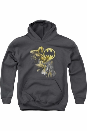 Batman Bat Signal Youth Pull Over Hoodie / Hooded Sweatshirt graphic tees for boys, polo shirts boys