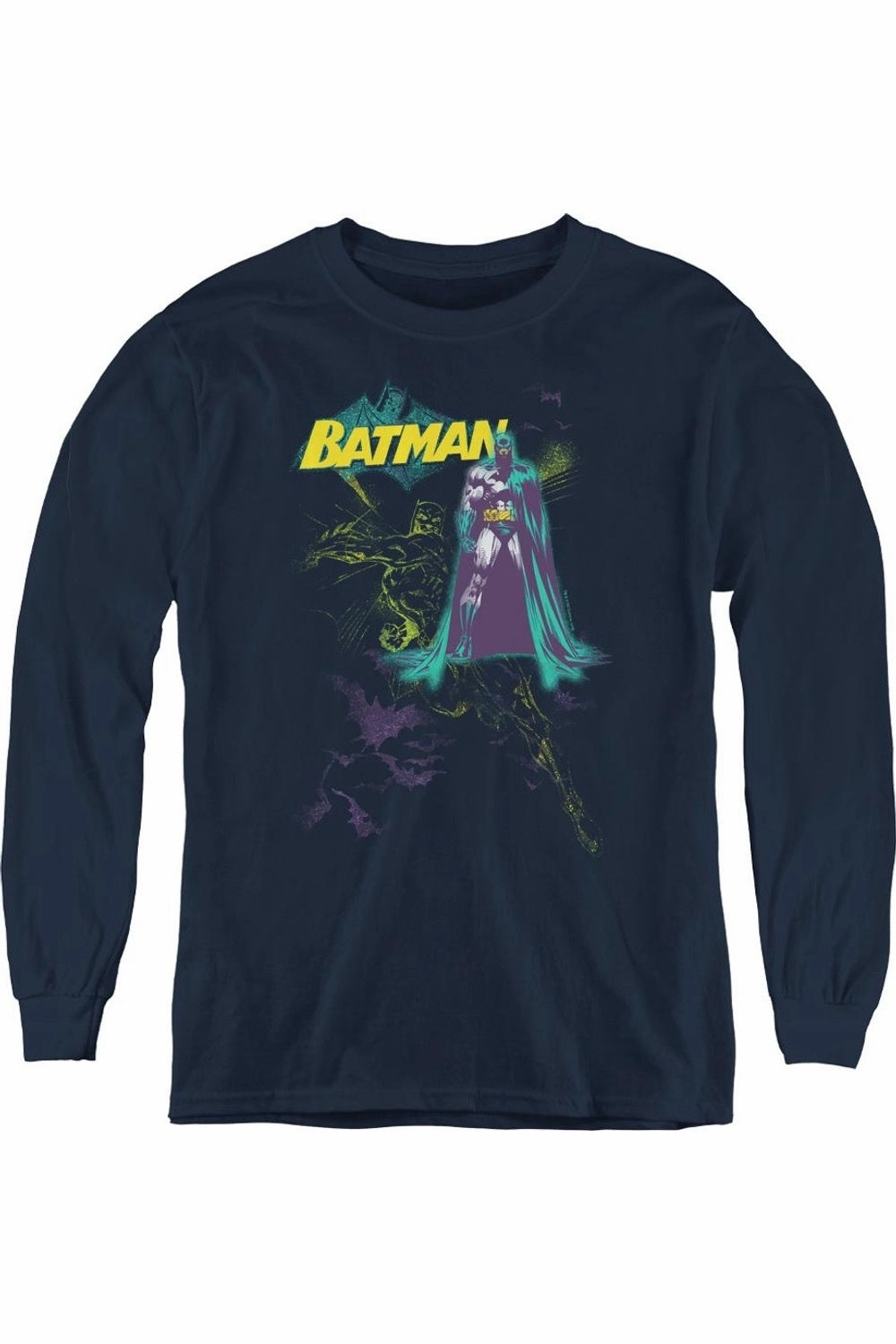 Batman Bat Spray Youth Long Sleeve Tee / T-Shirt graphic tees for boys, polo shirts boys